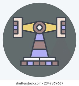 Icon Roll O Plane. related to Amusement Park symbol. color mate style. simple design editable. simple illustration