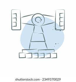 Icon Roll O Plane. related to Amusement Park symbol. Color Spot Style. simple design editable. simple illustration