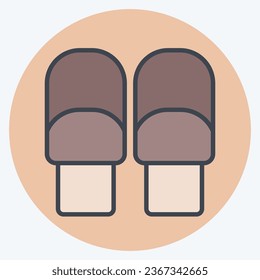 Icon Roll. related to Breakfast symbol. color mate style. simple design editable. simple illustration