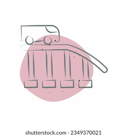 Icon Roller Coaster. related to Amusement Park symbol. Color Spot Style. simple design editable. simple illustration