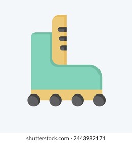 Icon Roller Skate. related to Skating symbol. flat style. simple design illustration