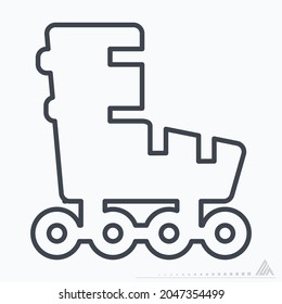 Icon Roller Skates - Line Style - Simple illustration, Editable stroke, Design template vector, Good for prints, posters, advertisements, announcements, info graphics, etc.