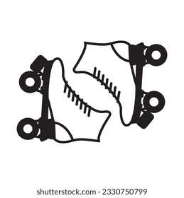 Icon of Roller skates vector. use for women, Linear style sign for mobile concept and web design. roller skate symbol illustration