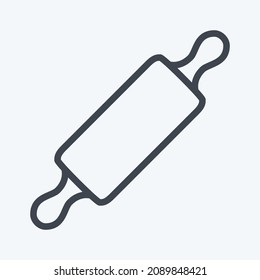 Icon Rolling Pin - Line Style - Simple illustration,Editable stroke,Design template vector, Good for prints, posters, advertisements, announcements, info graphics, etc.