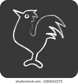 Icon Rooster. related to Domestic Animals symbol. simple design editable. simple illustration