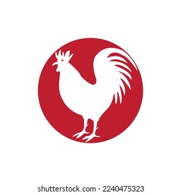icon rooster vector illustration simple design