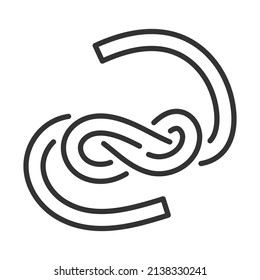 Icon Of Rope. Editable Bold Outline With Color Fill Design. Vector Illustration.