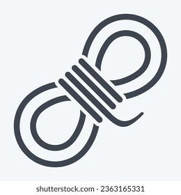 Icon Rope. related to Mining symbol. glyph style. simple design editable. simple illustration