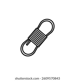 Icon of a rope, representing strength, connection, and versatility in various applications.