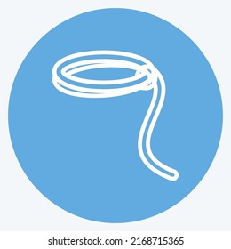 Icon Rope. suitable for Wild West symbol. blue eyes style. simple design editable. design template vector. simple symbol illustration
