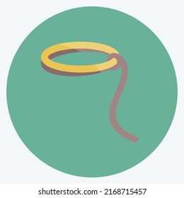 Icon Rope. suitable for Wild West symbol. flat style. simple design editable. design template vector. simple symbol illustration