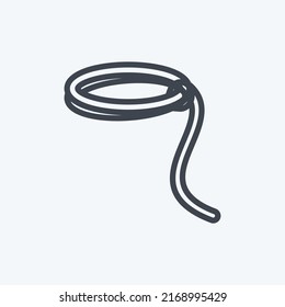 Icon Rope. suitable for Wild West symbol. line style. simple design editable. design template vector. simple symbol illustration