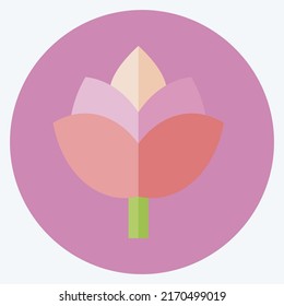 Icon Rose. suitable for Wedding symbol. flat style. simple design editable. design template vector. simple symbol illustration