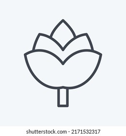 Icon Rose. suitable for Wedding symbol. line style. simple design editable. design template vector. simple symbol illustration
