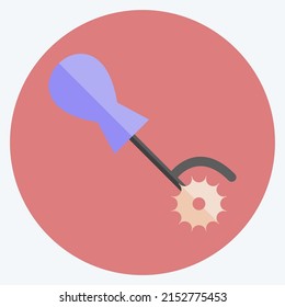 Icon Rotary Cutter Fabric. suitable for Tailor symbol. flat style. simple design editable. design template vector. simple symbol illustration