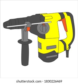 icon rotary hammer. logo rotary hammer. illustration of  rotary hammer for website. Perfect use for web, pattern, design, icon, ui, ux, etc.