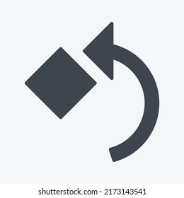 Icon Rotate 90 Degrees. suitable for Photo Editing symbol. glyph style. simple design editable. design template vector. simple symbol illustration