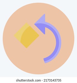Icon Rotate 90 Degrees. suitable for Photo Editing symbol. flat style. simple design editable. design template vector. simple symbol illustration