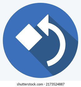 Icon Rotate 90 Degrees. suitable for Photo Editing symbol. long shadow style. simple design editable. design template vector. simple symbol illustration