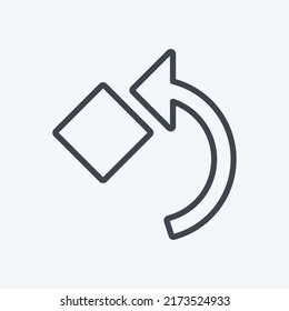 Icon Rotate 90 Degrees. suitable for Photo Editing symbol. line style. simple design editable. design template vector. simple symbol illustration