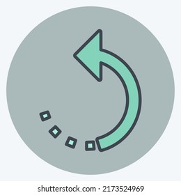 Icon Rotate Left. suitable for Photo Editing symbol. color mate style. simple design editable. design template vector. simple symbol illustration