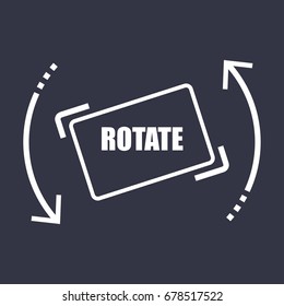 Icon of Rotate Tablet or Cellular Phone Icons Set in Vector. Editable stroke
