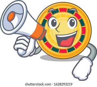 An icon of roulette having a megaphone