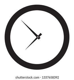 Icon round hours in a flat style. Vector illustration on white background.