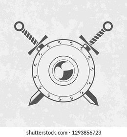 Icon of round shield and crossed swords