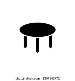 icon of the round table. vector illustration