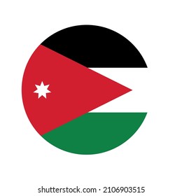 Icono en bandera vectorial de Jordania