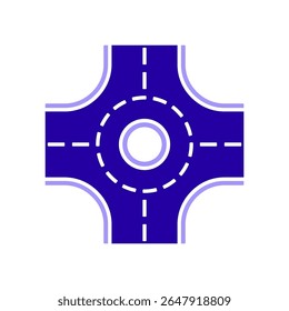Icon a roundabout, isolated against a clean background.