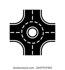 Icon a roundabout, isolated against a clean background.