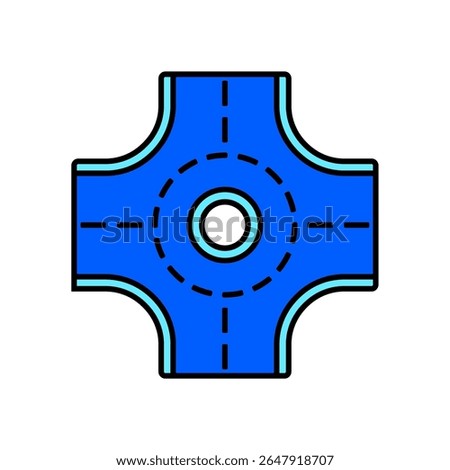 Icon a roundabout, isolated against a clean background.