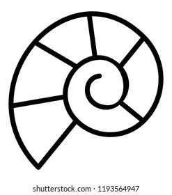 Icon of rounded shell depicting snail shell