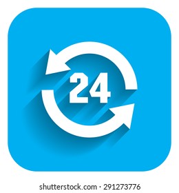Icon of round-the-clock sign in circle arrows