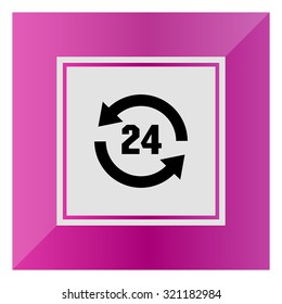 Icon of round-the-clock sign in circle arrows