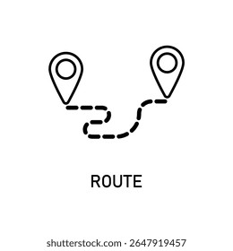Icon a route, isolated against a clean background.