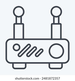 Icon Router. related to Office symbol. line style. simple design illustration