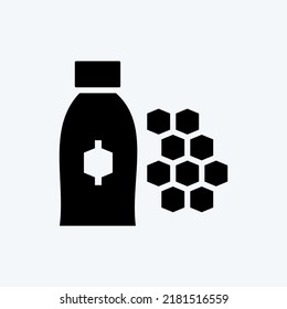 Icon Royal Jelly. suitable for Bee Farm. Glyph Style. simple design editable. design template vector. simple illustration