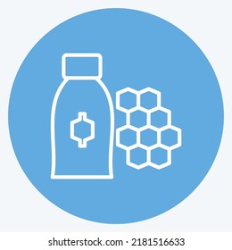 Icon Royal Jelly. suitable for Bee Farm. Blue Eyes Style. simple design editable. design template vector. simple illustration