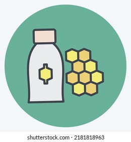 Icon Royal Jelly. suitable for Bee Farm. Color Mate Style. simple design editable. design template vector. simple illustration