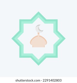 Icon Rub El Harb. related to Eid Al Adha symbol. Flat Style. simple design editable. simple illustration