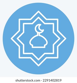 Icon Rub El Harb. related to Eid Al Adha symbol. Blue Eyes Style. simple design editable. simple illustration