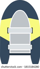 Symbol für Gummiboot. Flaches Farbdesign. Vektorgrafik.