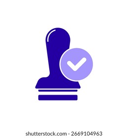 Icono de un sello de goma, aislado contra un fondo limpio.