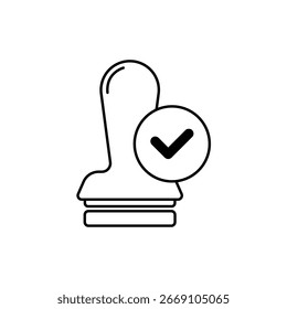 Icon a rubber stamp, isolated against a clean background.