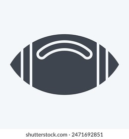 Icon Rugby Ball. related to Rugby symbol. glyph style. simple design illustration