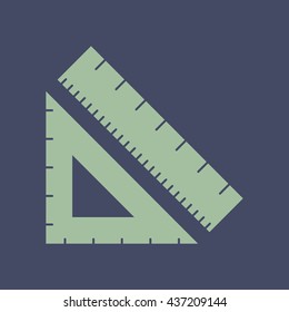 Icon of Ruler. Eps-10.