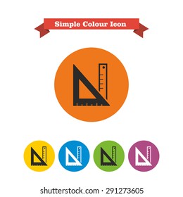 Icon of ruler and set square